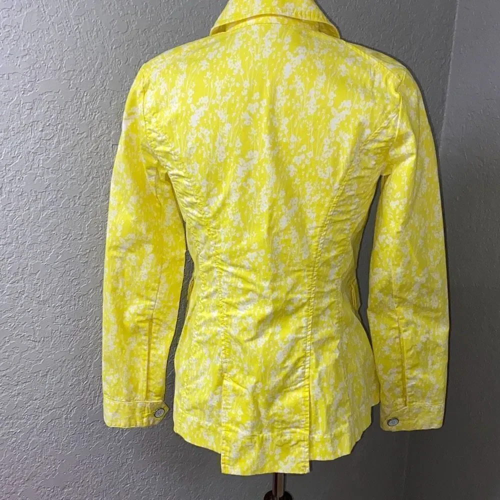 CAbi Utility Jacket Field of Daises 5160 Yellow Coat XS - Picture 6 of 9